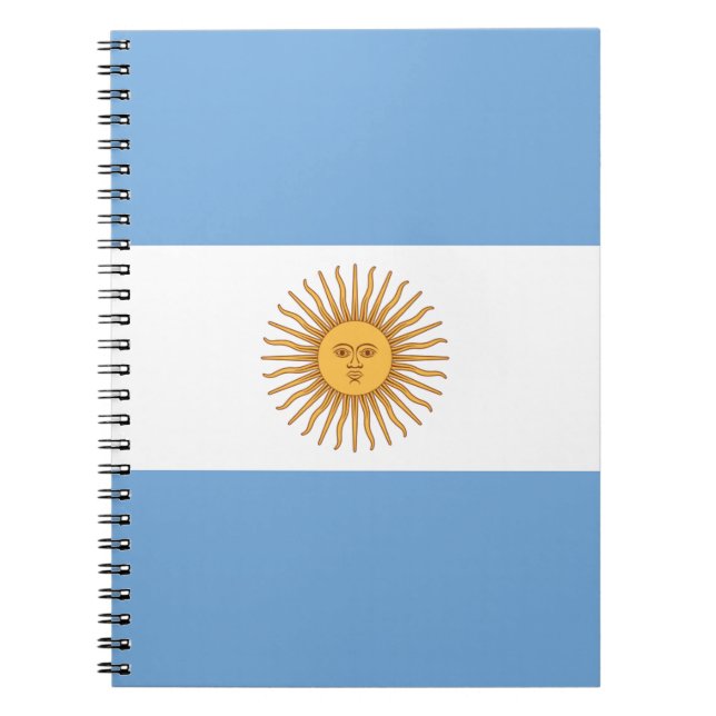 Caderno Espiral Bandeira da Argentina (Frente)