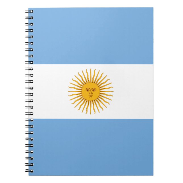 Caderno Espiral Bandeira da Argentina (Frente)