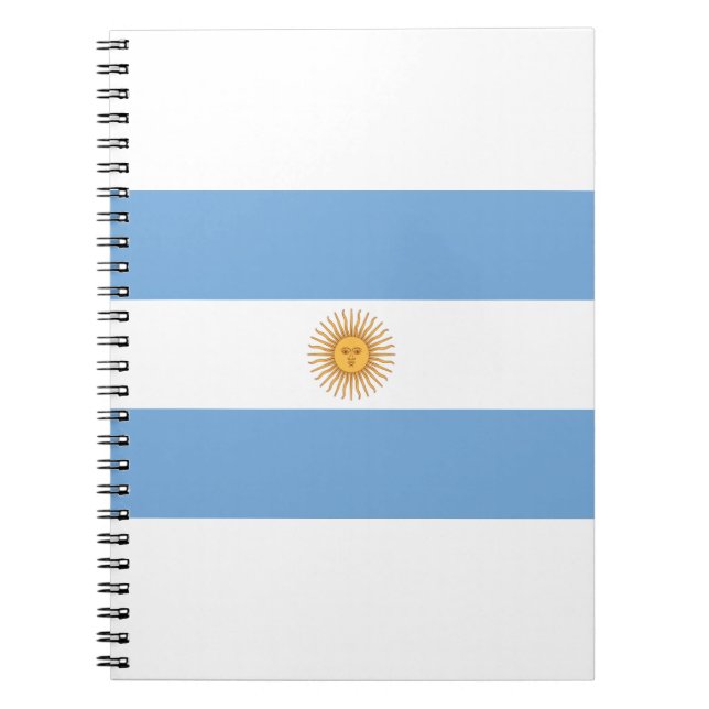 Caderno Espiral Bandeira da Argentina (Frente)