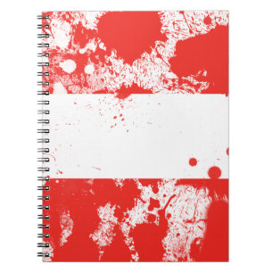 Caderno Espiral Bandeira da Áustria