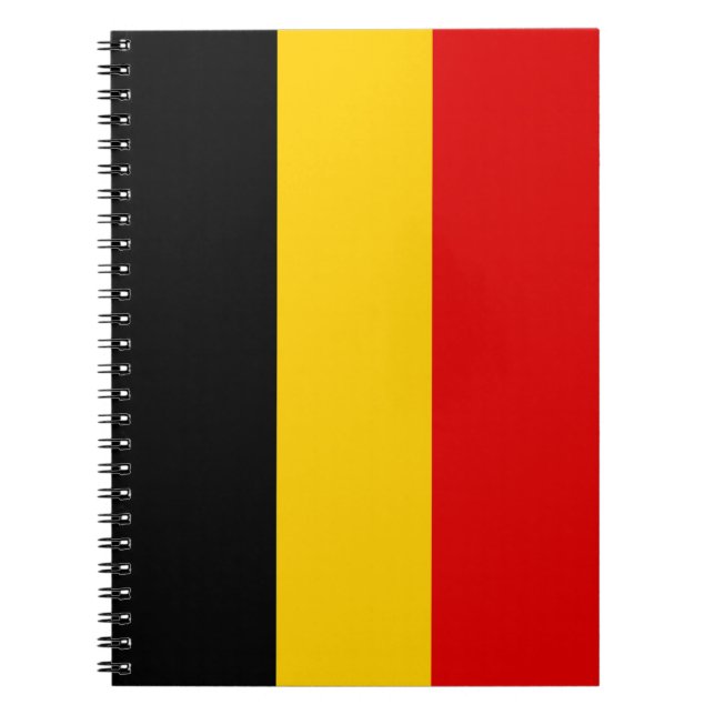 Caderno Espiral Bandeira da Bélgica (Frente)