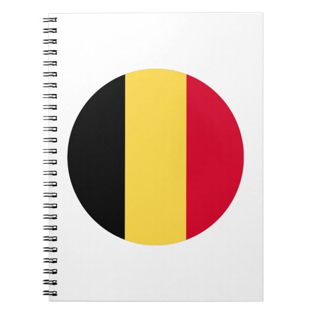 Caderno Espiral Bandeira da Bélgica (Frente)