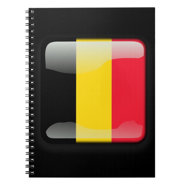 Caderno Espiral Bandeira da Bélgica (Frente)