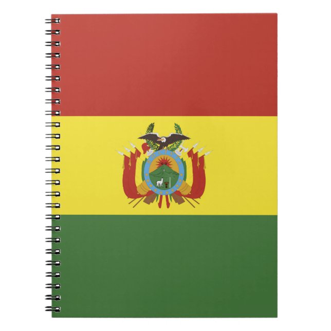 Caderno Espiral Bandeira da Bolívia (Frente)