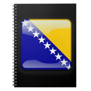 Caderno Espiral Bandeira da Bósnia e Herzegovina