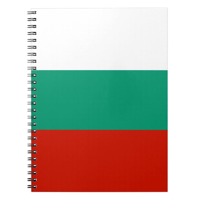 Caderno Espiral Bandeira da Bulgária (Frente)