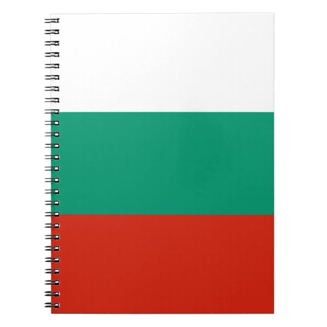 Caderno Espiral Bandeira da Bulgária (Frente)