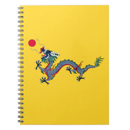 Caderno Espiral Bandeira da China da Dinastia Qing