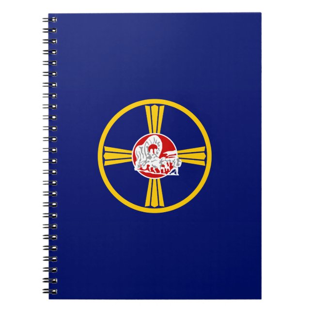 Caderno Espiral Bandeira da Cidade de Omaha (Nebraska) (Frente)