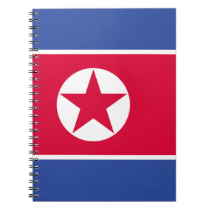 Caderno Espiral Bandeira da Coreia do Norte
