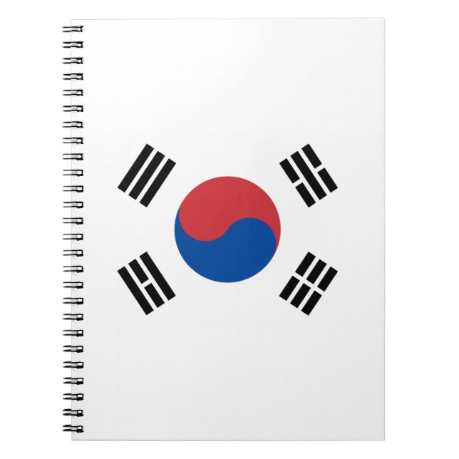 Caderno Espiral Bandeira da Coreia do Sul (Frente)
