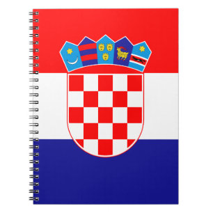 Caderno Espiral Bandeira da Croácia