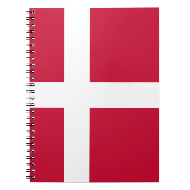 Caderno Espiral Bandeira da Dinamarca (Frente)