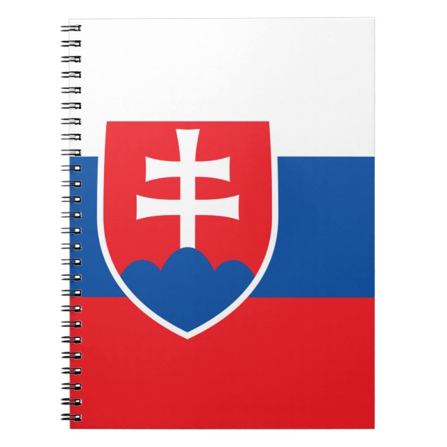 Caderno Espiral Bandeira da Eslováquia (Frente)