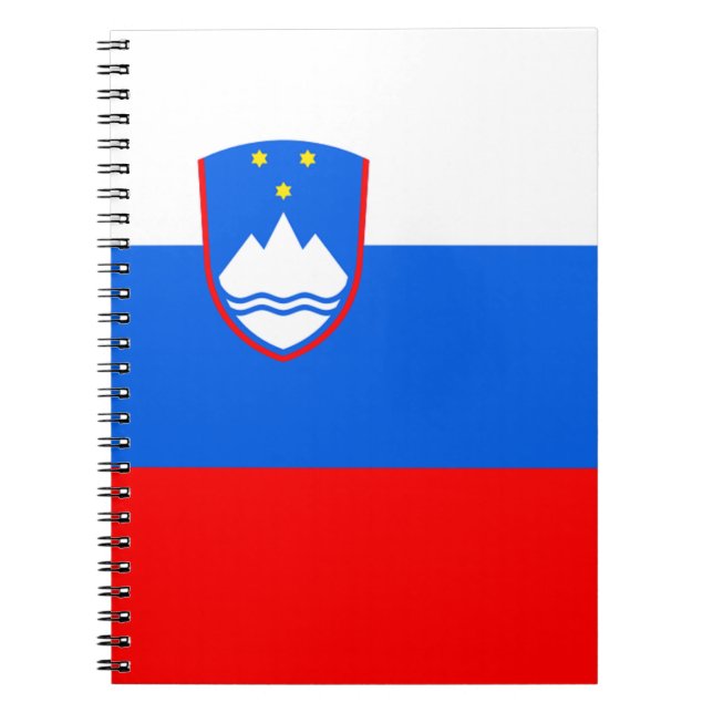 Caderno Espiral Bandeira da Eslovênia (Frente)