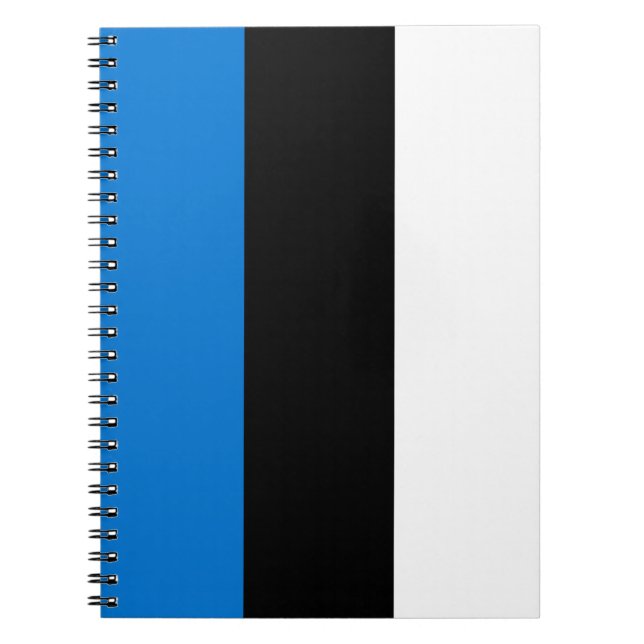 Caderno Espiral Bandeira da Estônia (Frente)