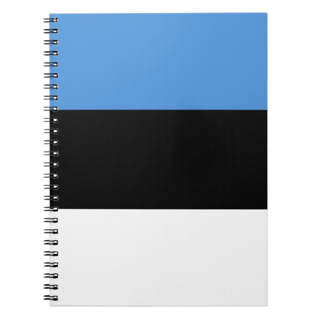 Caderno Espiral Bandeira da Estônia (Frente)