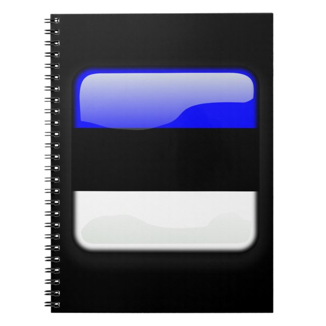 Caderno Espiral Bandeira da Estônia (Frente)