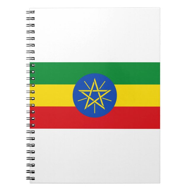 Caderno Espiral Bandeira da Etiópia (Frente)