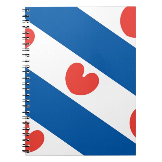 Caderno Espiral Bandeira da Frísia (Frente)