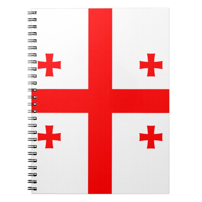 Caderno Espiral Bandeira da Geórgia (Frente)