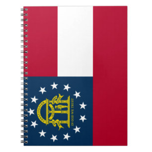 Caderno Espiral Bandeira da Geórgia (Estado dos EUA)