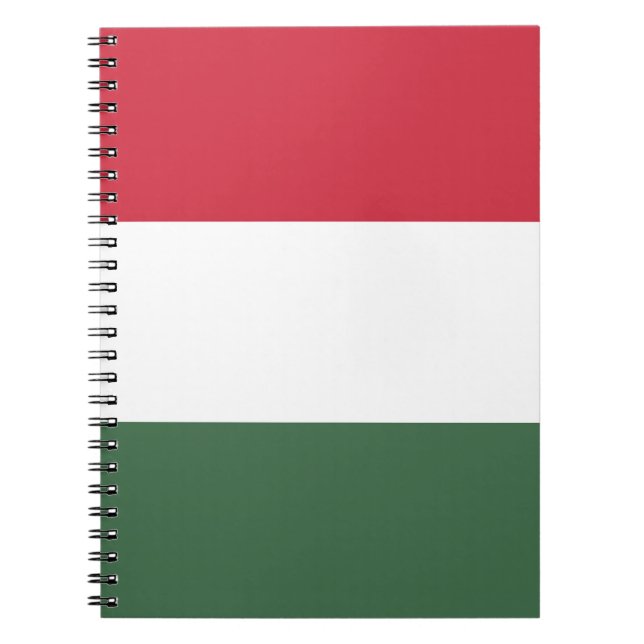 Caderno Espiral Bandeira da Hungria (Frente)