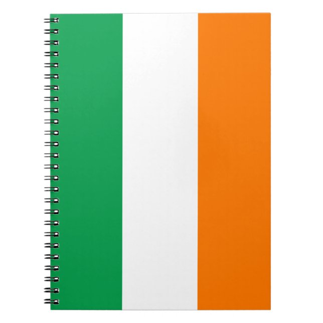 Caderno Espiral Bandeira da Irlanda (Frente)