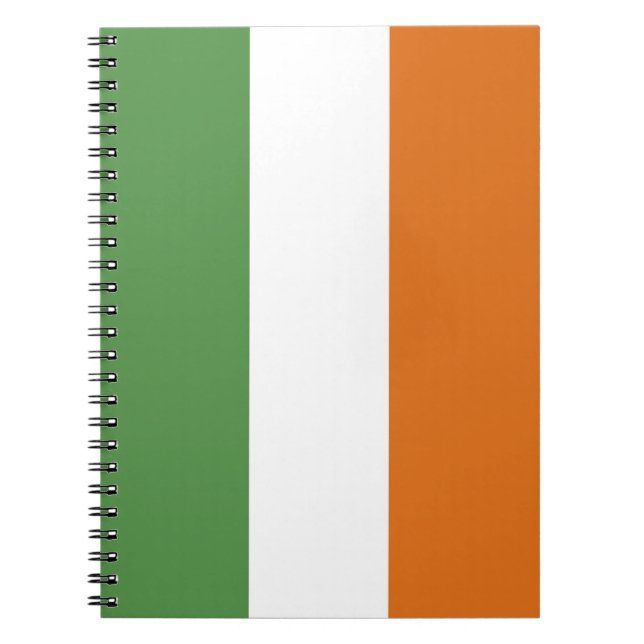 Caderno Espiral Bandeira da Irlanda (Frente)