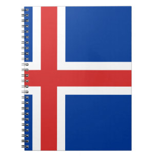 Caderno Espiral Bandeira da Islândia