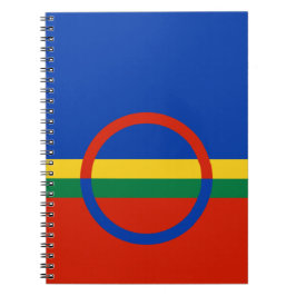 Caderno Espiral Bandeira da Lapônia (Natal) (Sami) (Laplander)