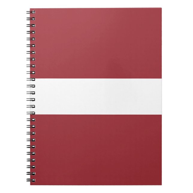 Caderno Espiral Bandeira da Letônia (Frente)