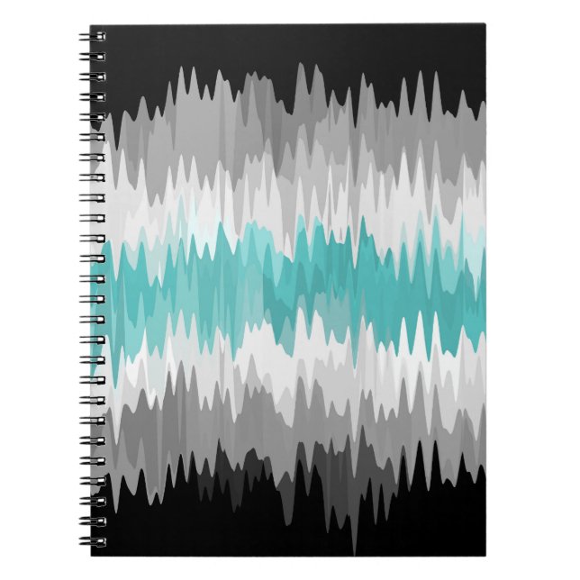 Caderno Espiral Bandeira da Libramasculinidade Abstrata Boho Funky (Frente)