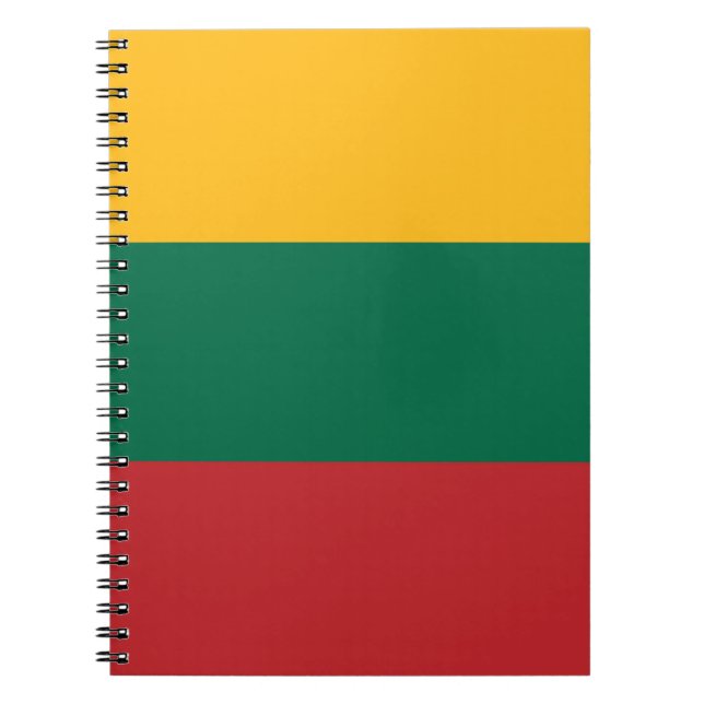 Caderno Espiral Bandeira da Lituânia (Frente)