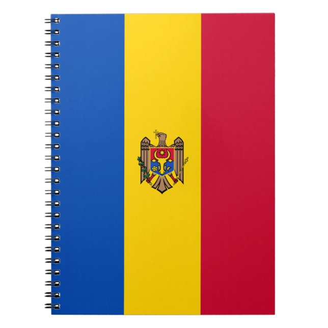 Caderno Espiral Bandeira da Moldávia (Frente)