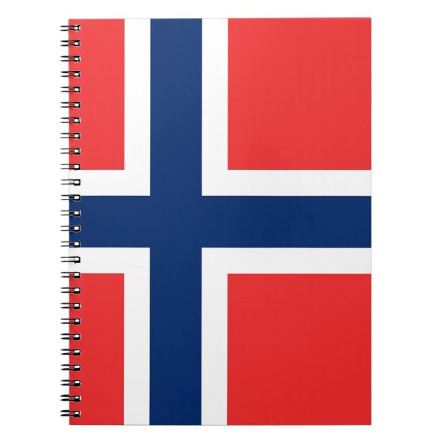 Caderno Espiral Bandeira da Noruega (Frente)