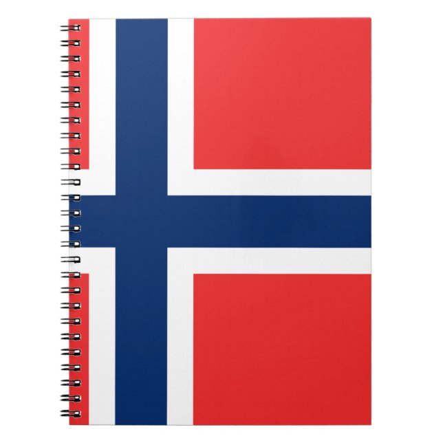 Caderno Espiral Bandeira da Noruega (Frente)
