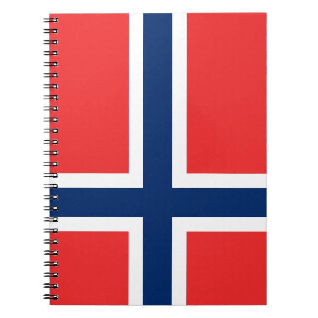 Caderno Espiral Bandeira da Noruega (Frente)