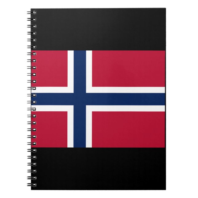 Caderno Espiral Bandeira da Noruega (Frente)