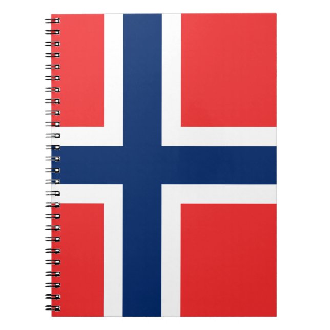 Caderno Espiral Bandeira da Noruega (Frente)