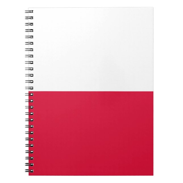 Caderno Espiral Bandeira da Polônia (Frente)