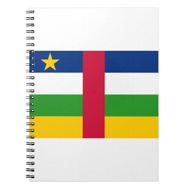 Caderno Espiral Bandeira da República Centro-Africana (Frente)