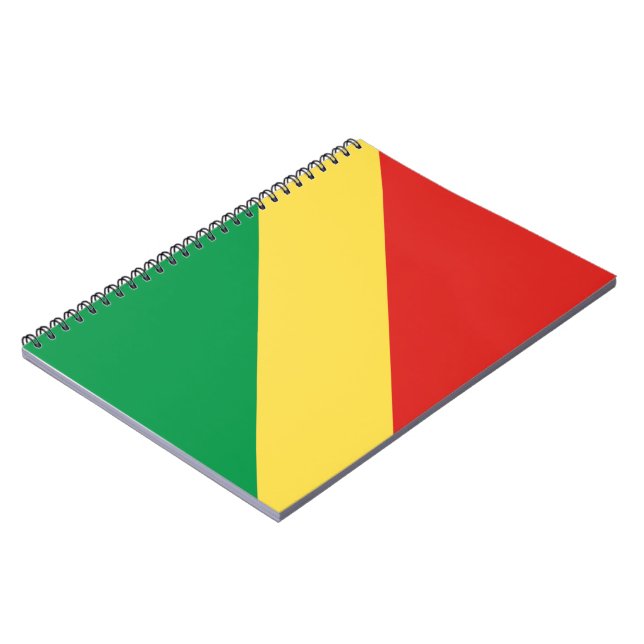 Caderno Espiral Bandeira da República do Congo (Left Side)