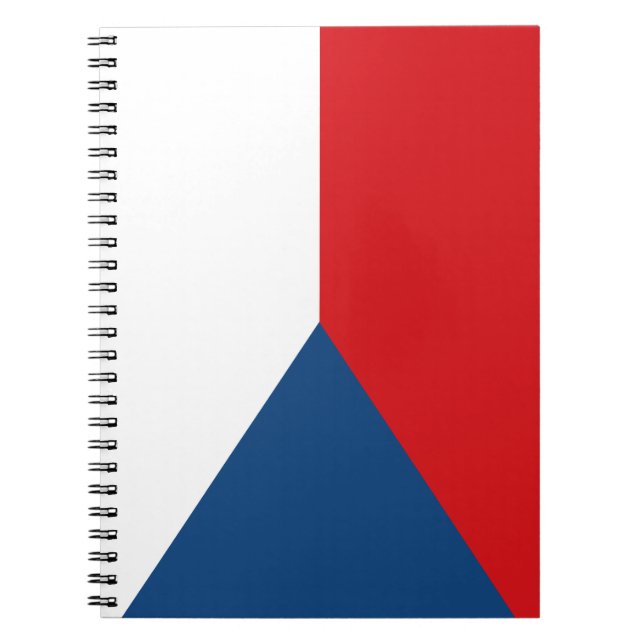 Caderno Espiral Bandeira da República Tcheca (Frente)