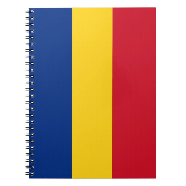 Caderno Espiral Bandeira da Romênia (Frente)