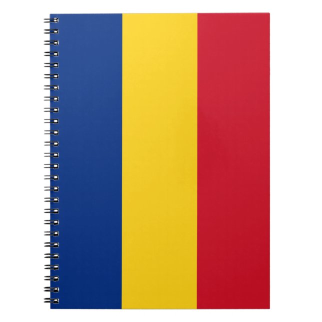 Caderno Espiral Bandeira da Romênia (Frente)