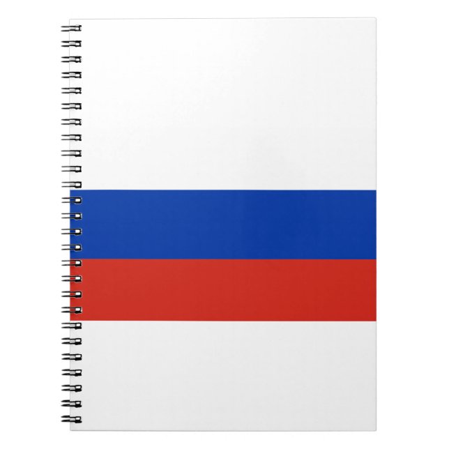 Caderno Espiral Bandeira da Rússia (Frente)