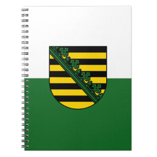 Caderno Espiral Bandeira da Saxónia Notebook