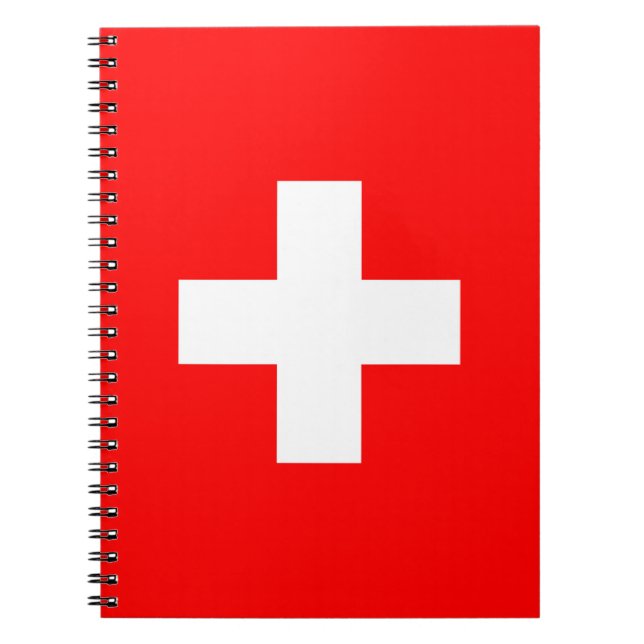 Caderno Espiral Bandeira da Suíça (Frente)