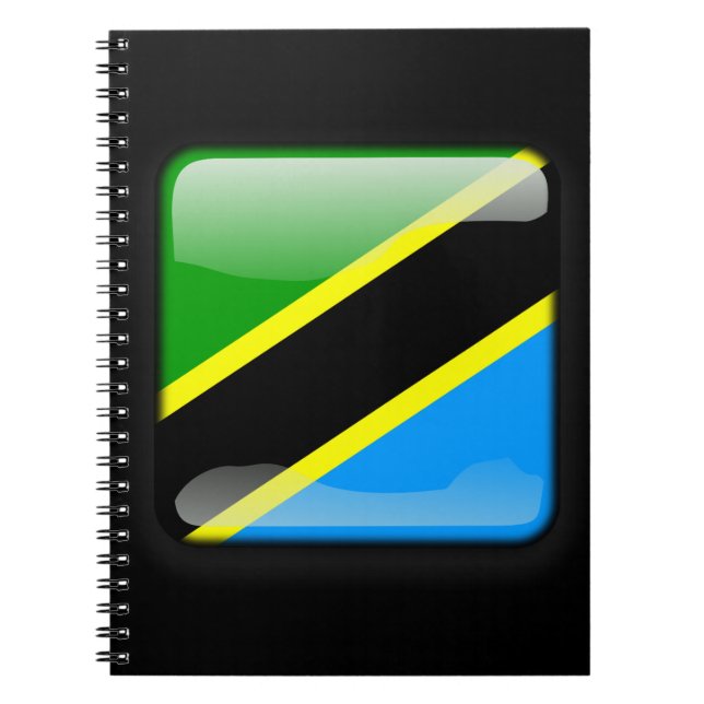 Caderno Espiral Bandeira da Tanzânia (Frente)